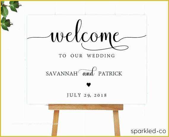 Welcome to Our Wedding Template Free Of Instant Download Printable Wel E Signage 4 Sizes