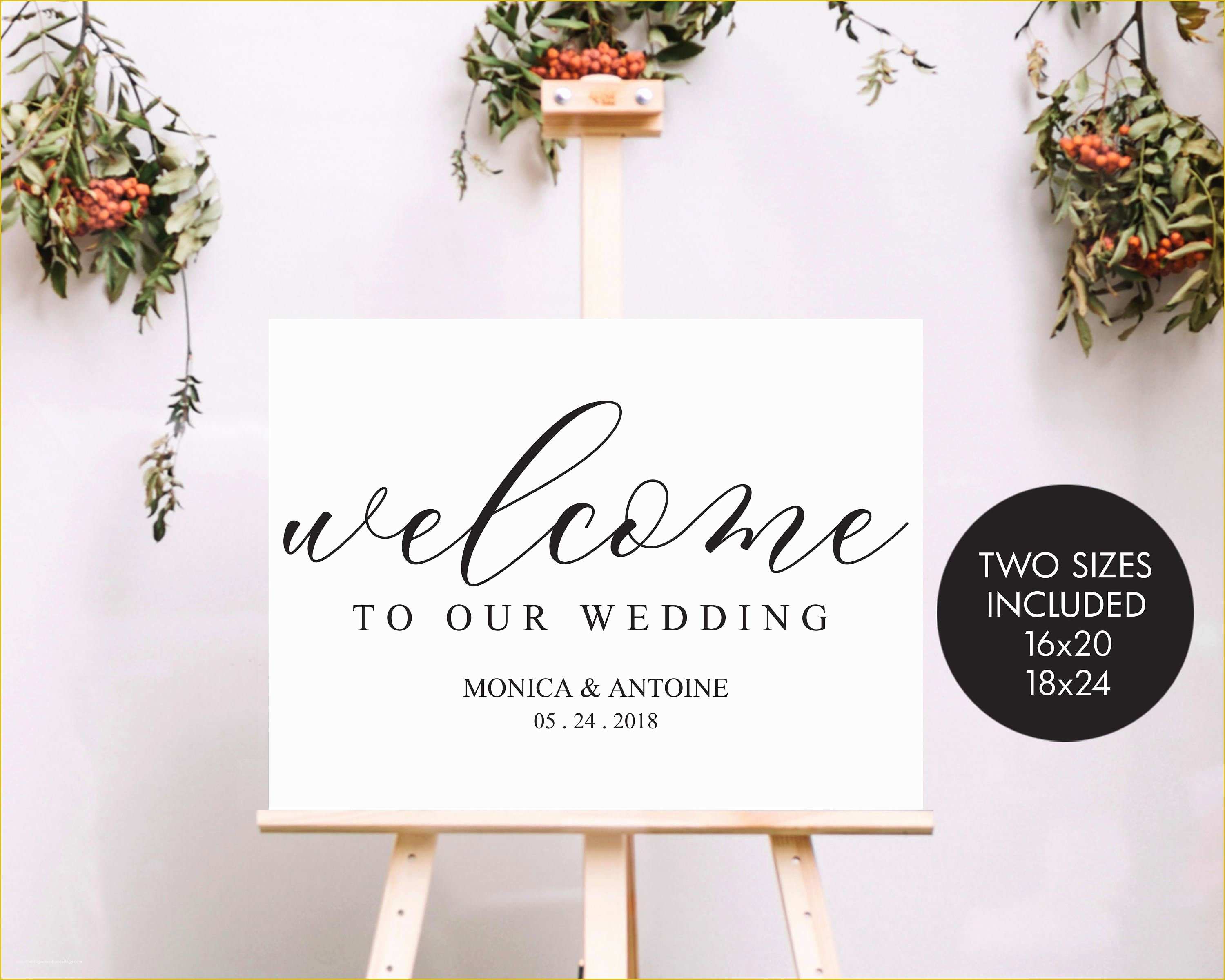 Welcome to Our Wedding Template Free Of Satisfying Graph Wel E Sign Template Free