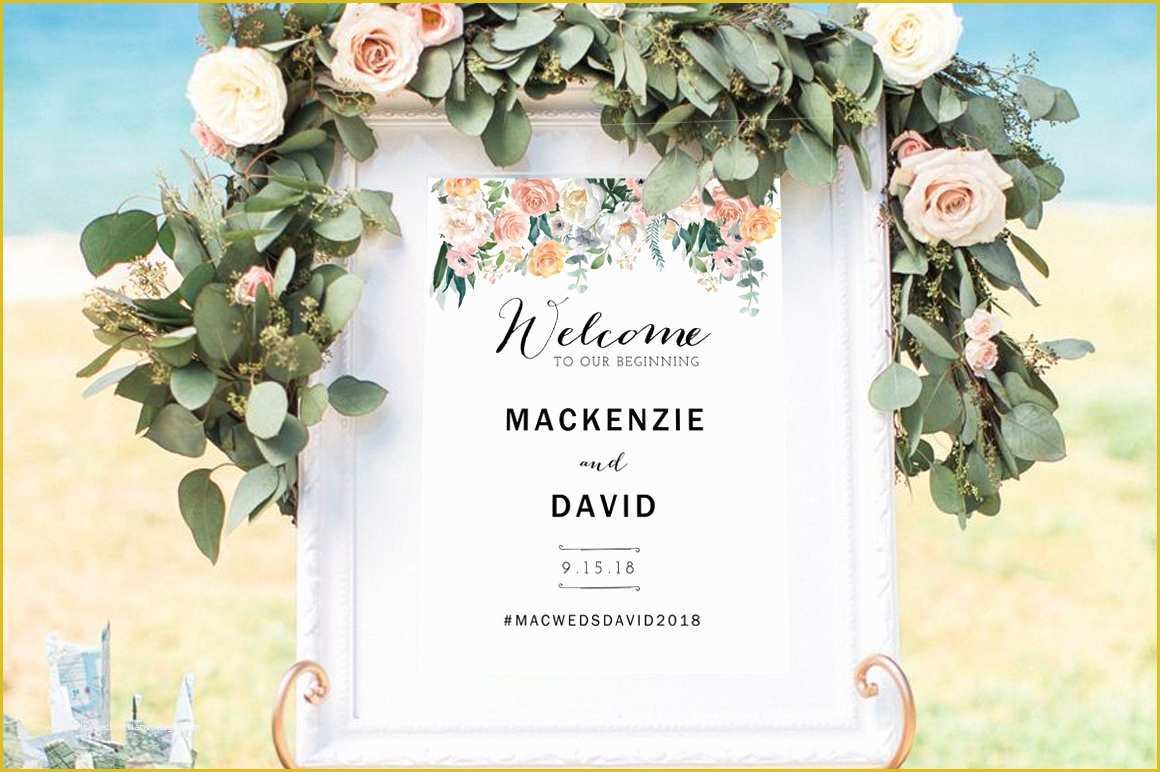 Welcome to Our Wedding Template Free Of Wedding Wel E Sign Template Flyer Templates Creative
