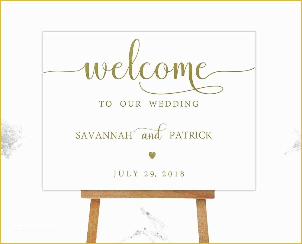 Welcome to Our Wedding Template Free Of Wel E to Our Wedding Sign Template