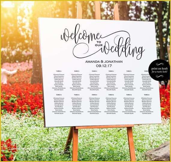 Welcome to Our Wedding Template Free Of Wel E Wedding Sign Printable Wedding Calligraphy