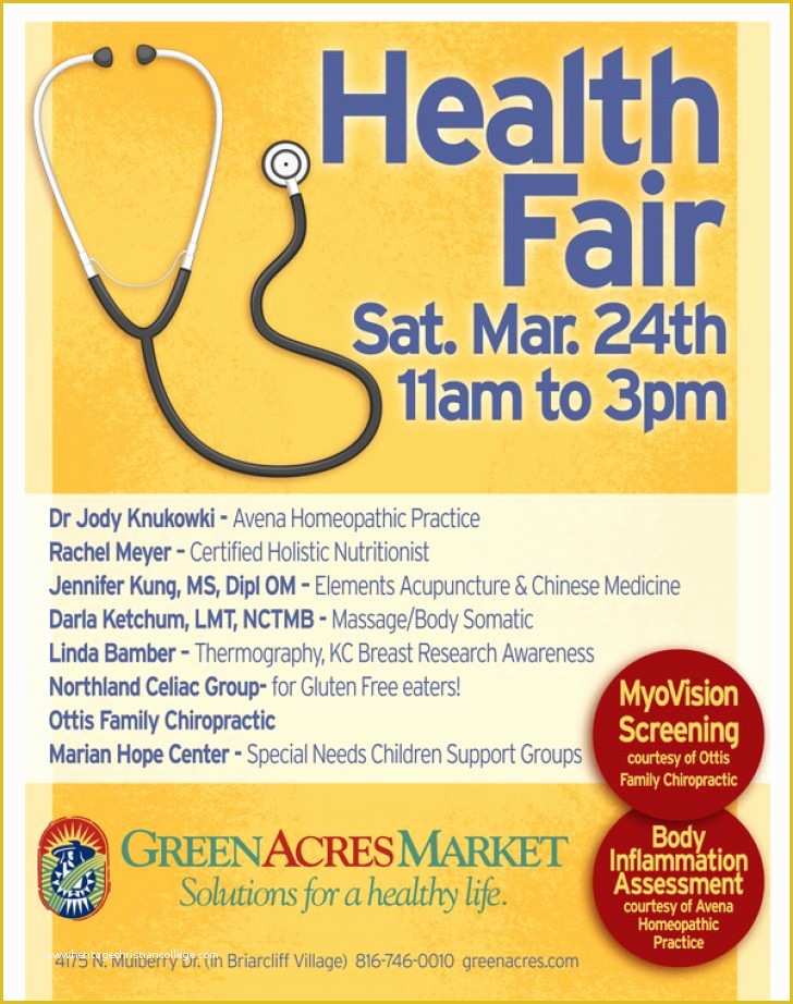 Wellness Flyer Templates Free Of Health Fair Flyer Template Health Fair Flyers Free