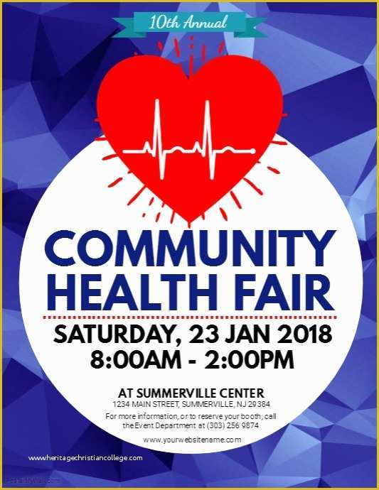 Wellness Flyer Templates Free Of Health Fair Flyer Template