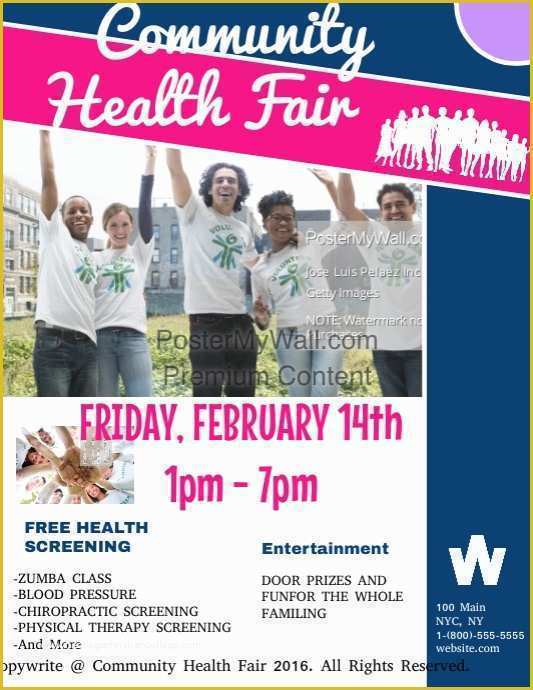 Wellness Flyer Templates Free Of Munity Health Fair Template