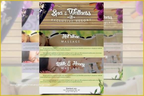 Wellness Flyer Templates Free Of Spa & Wellness Flyer Flyer Templates On Creative Market