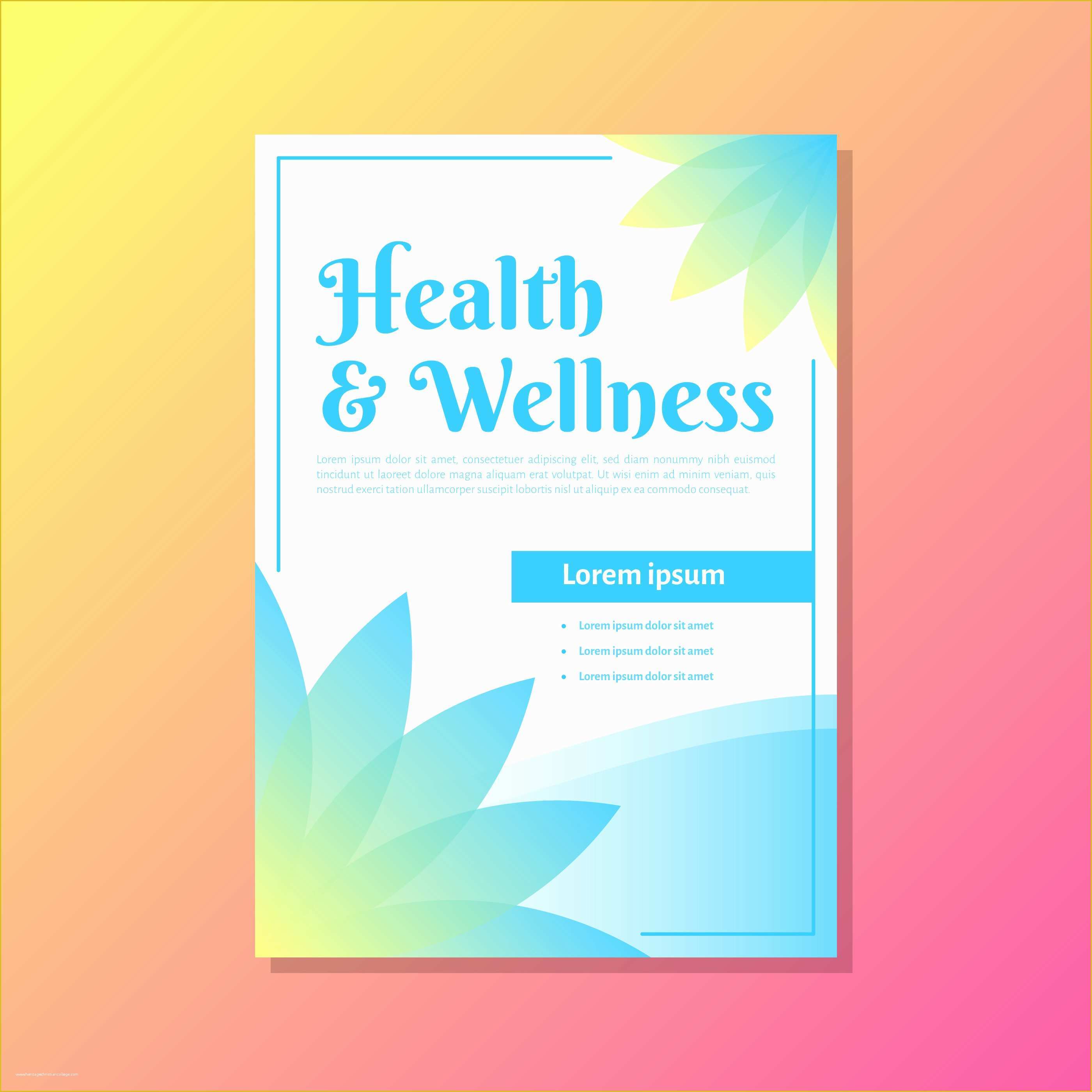 Wellness Flyer Templates Free Of Wellness Brochure Template Download Free Vector Art