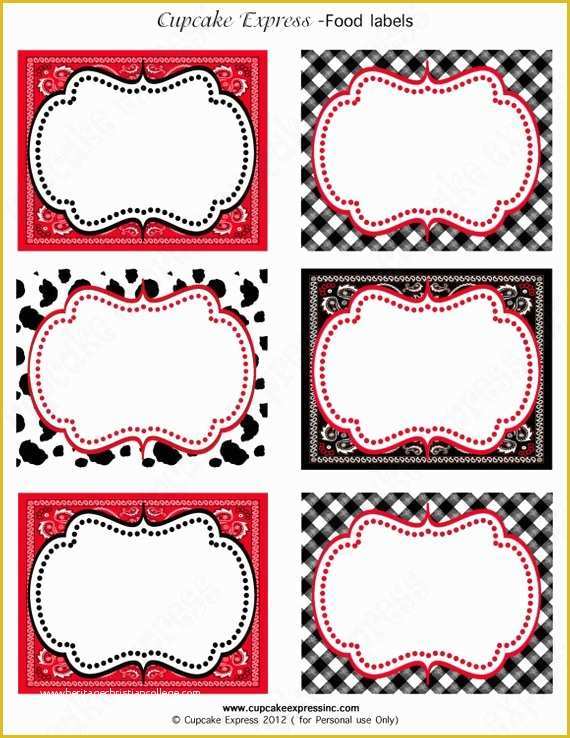 Western Label Templates Free Of Cowboy Birthday Party Labels Western Printable Food Labels