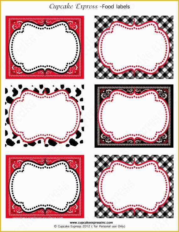 Western Label Templates Free Of Cowboy Birthday Party Labels Western Printable Food Labels