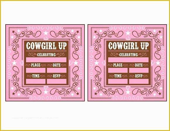 Western Label Templates Free Of Free Cowgirl Birthday Party Printables From Printabelle