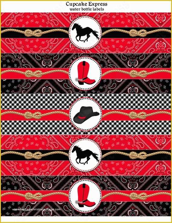 Western Label Templates Free Of Items Similar to Instant Download Diy Cowboy Birthday
