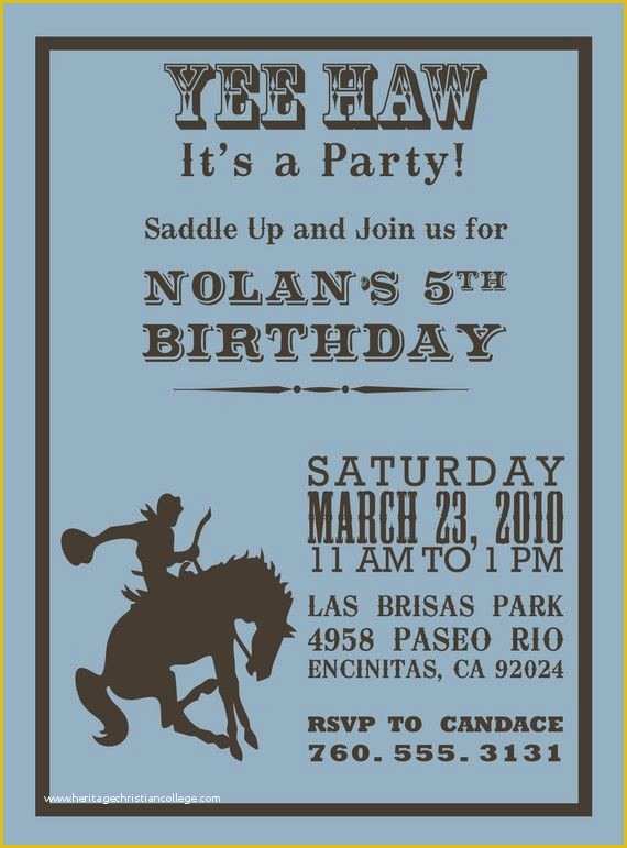 Western themed Invitations Templates Free Of 25 Best Ideas About Cowboy Party Invitations On Pinterest