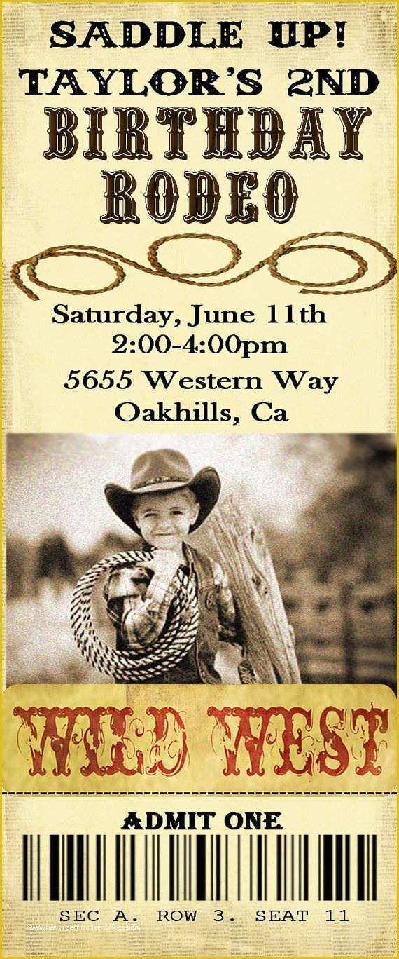 52 Western themed Invitations Templates Free