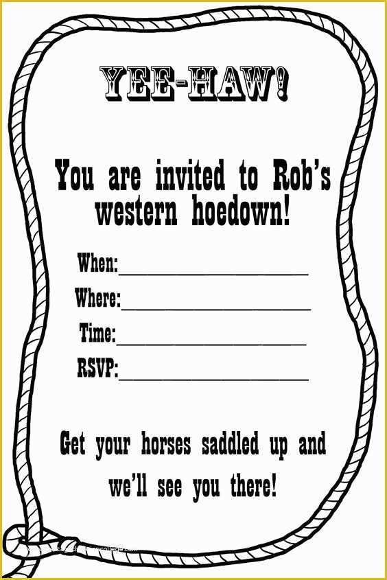 Western themed Invitations Templates Free Of Pinterest • the World’s Catalog Of Ideas