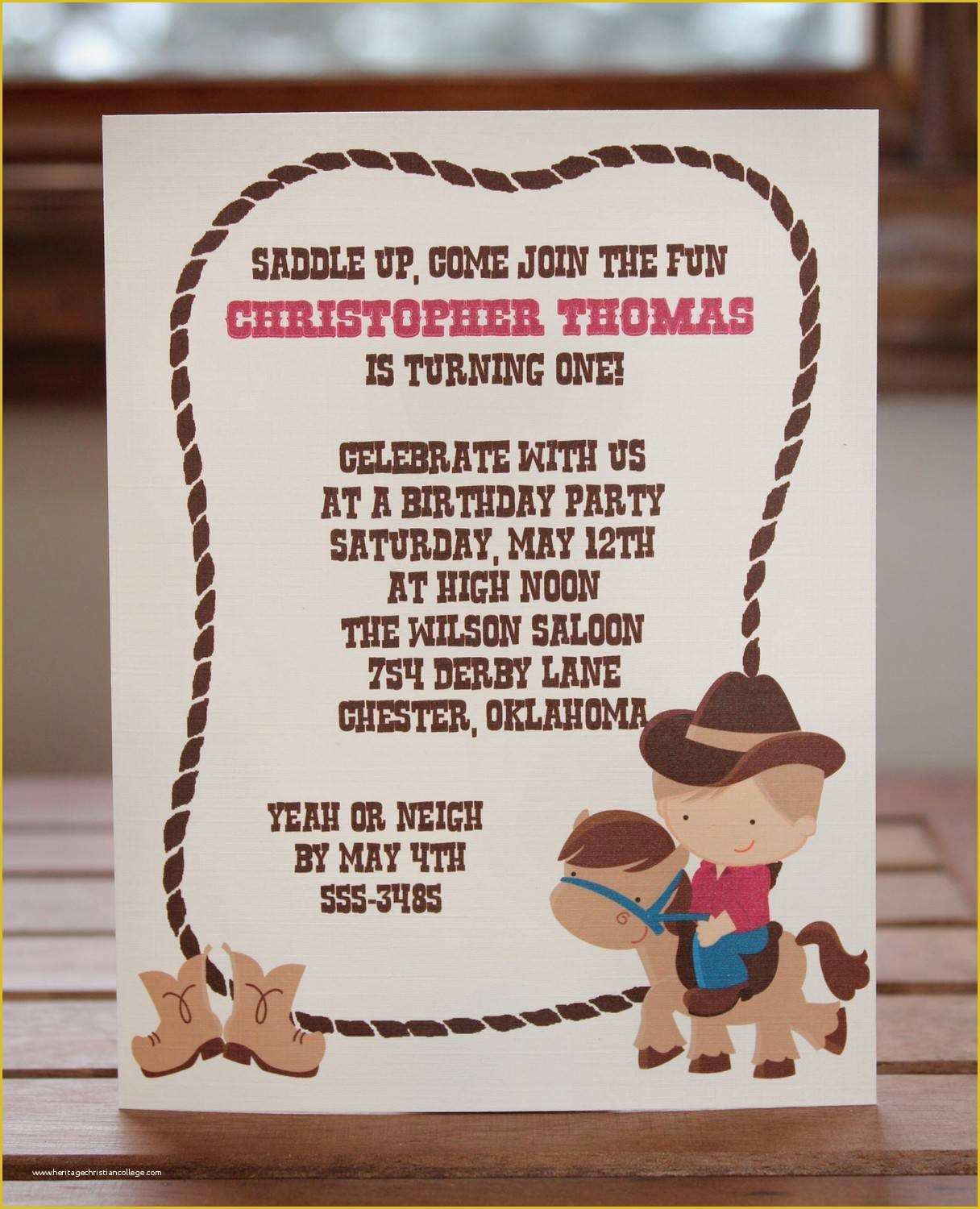 Western themed Invitations Templates Free Of Western Party Invitations