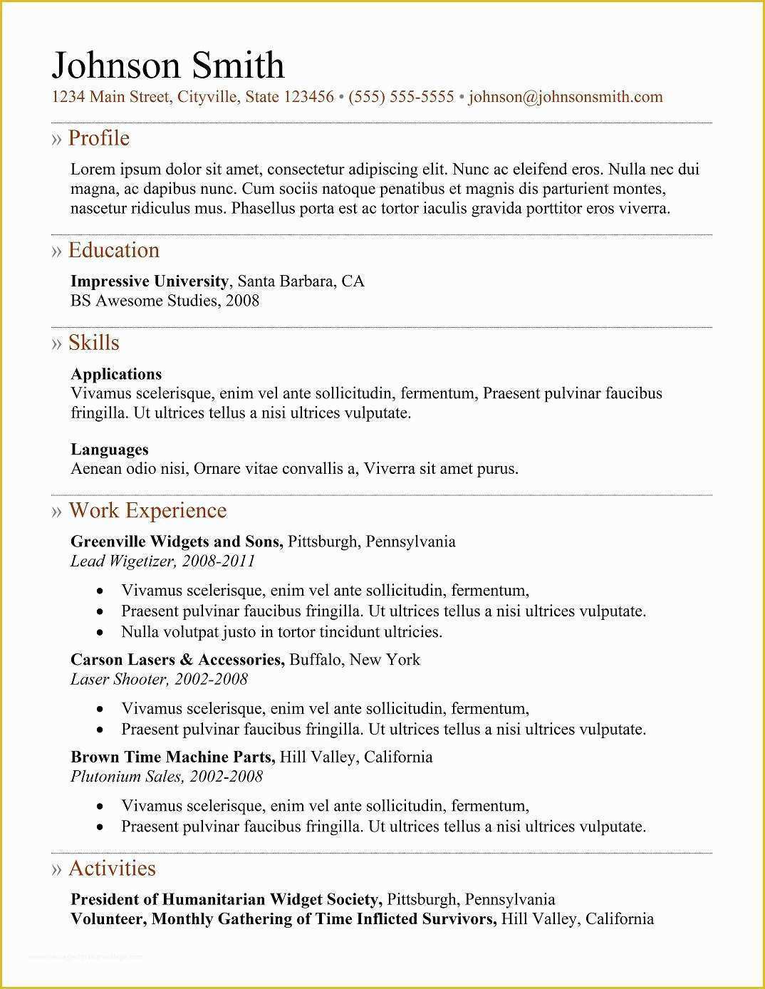 What is the Best Free Resume Template Of 9 Best Free Resume Templates for Freshers