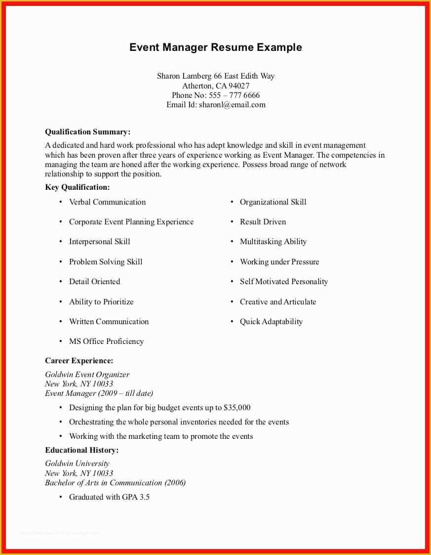 What is the Best Free Resume Template Of Best Resume Ever Example