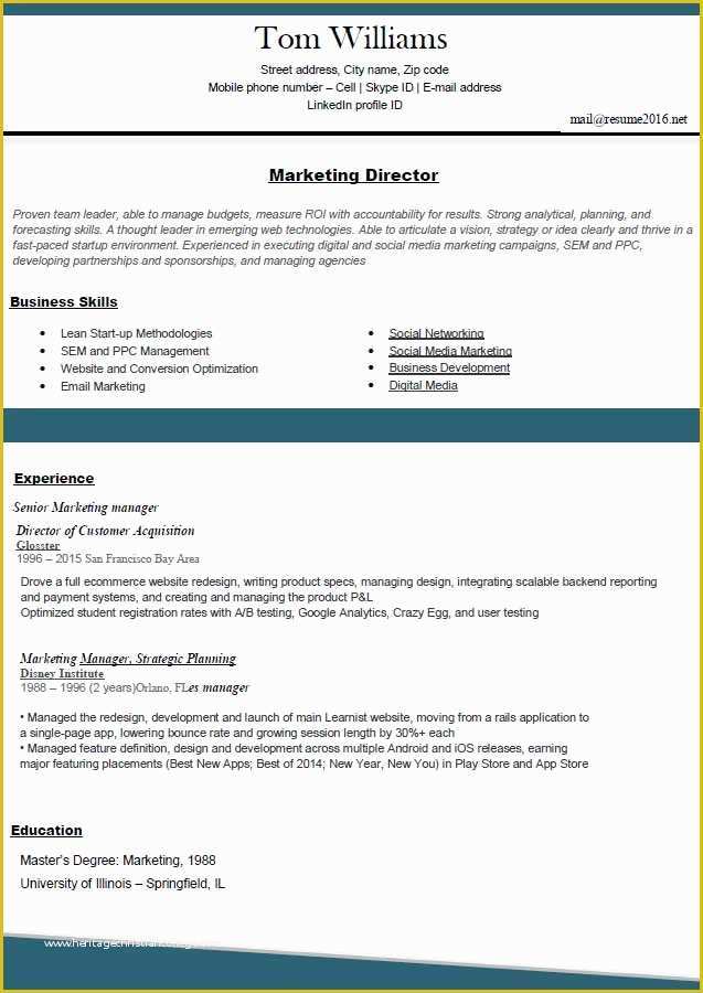 What is the Best Free Resume Template Of Best Resume format 2016 2017 How to Land A Job In 10