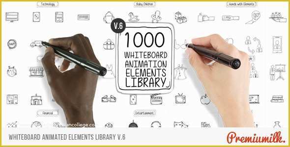 Whiteboard Animation after Effects Template Free Of Whiteboard Animated Elements Library Videohive Free