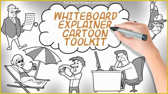 Whiteboard Animation after Effects Template Free Of Whiteboard Explainer Cartoon toolkit by Flicflac