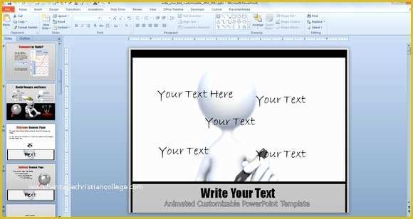 Whiteboard Animation Template Free Download Of Customizable Write Text Powerpoint Template with Animation