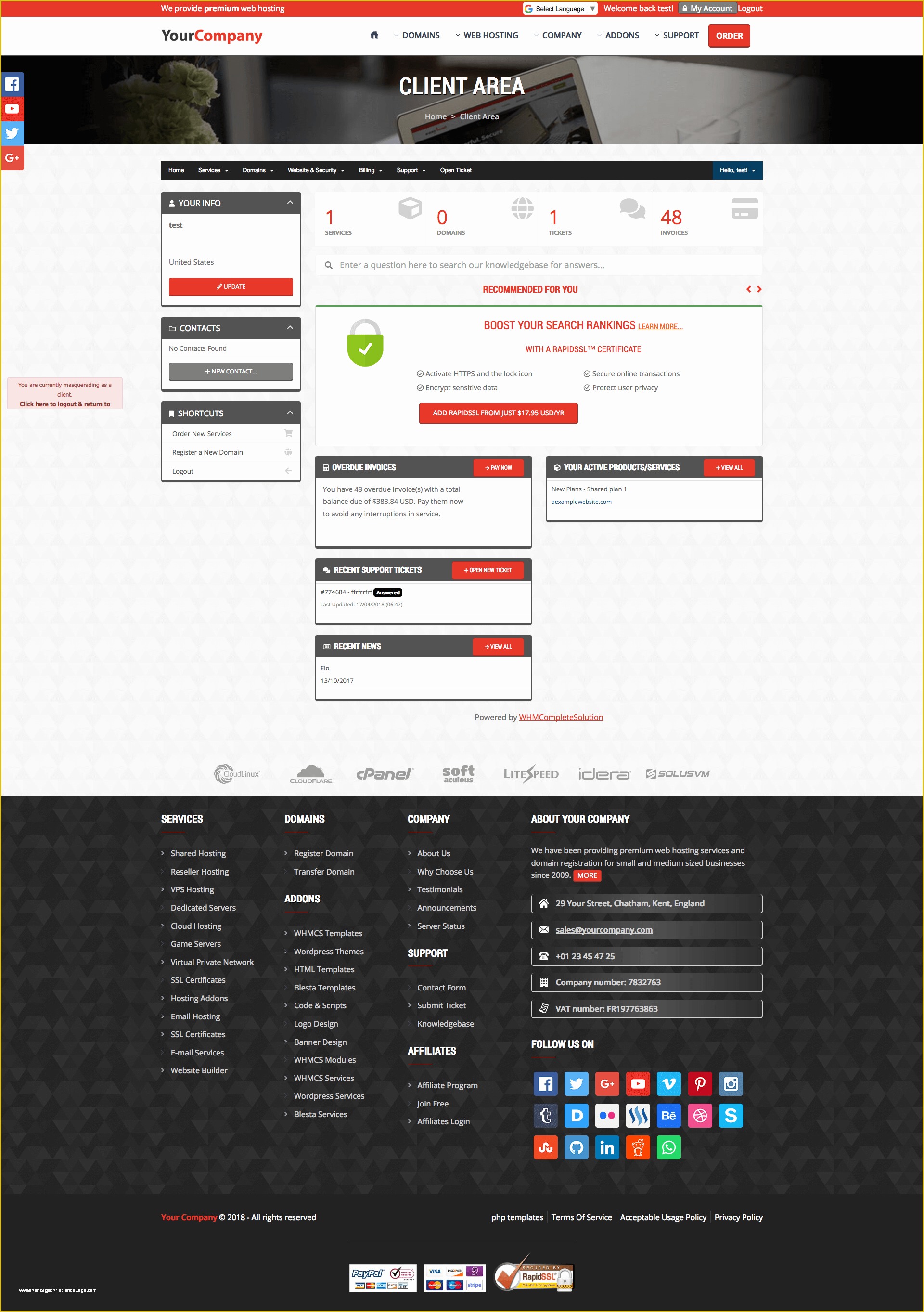 Whmcs Client area Templates Free Of HTML Templates We Provide High Quality Responsive