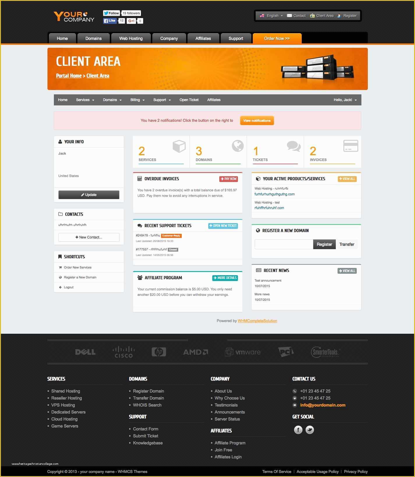 Whmcs Client area Templates Free Of HTML5 Css3 Responsive Template A Highly Professional