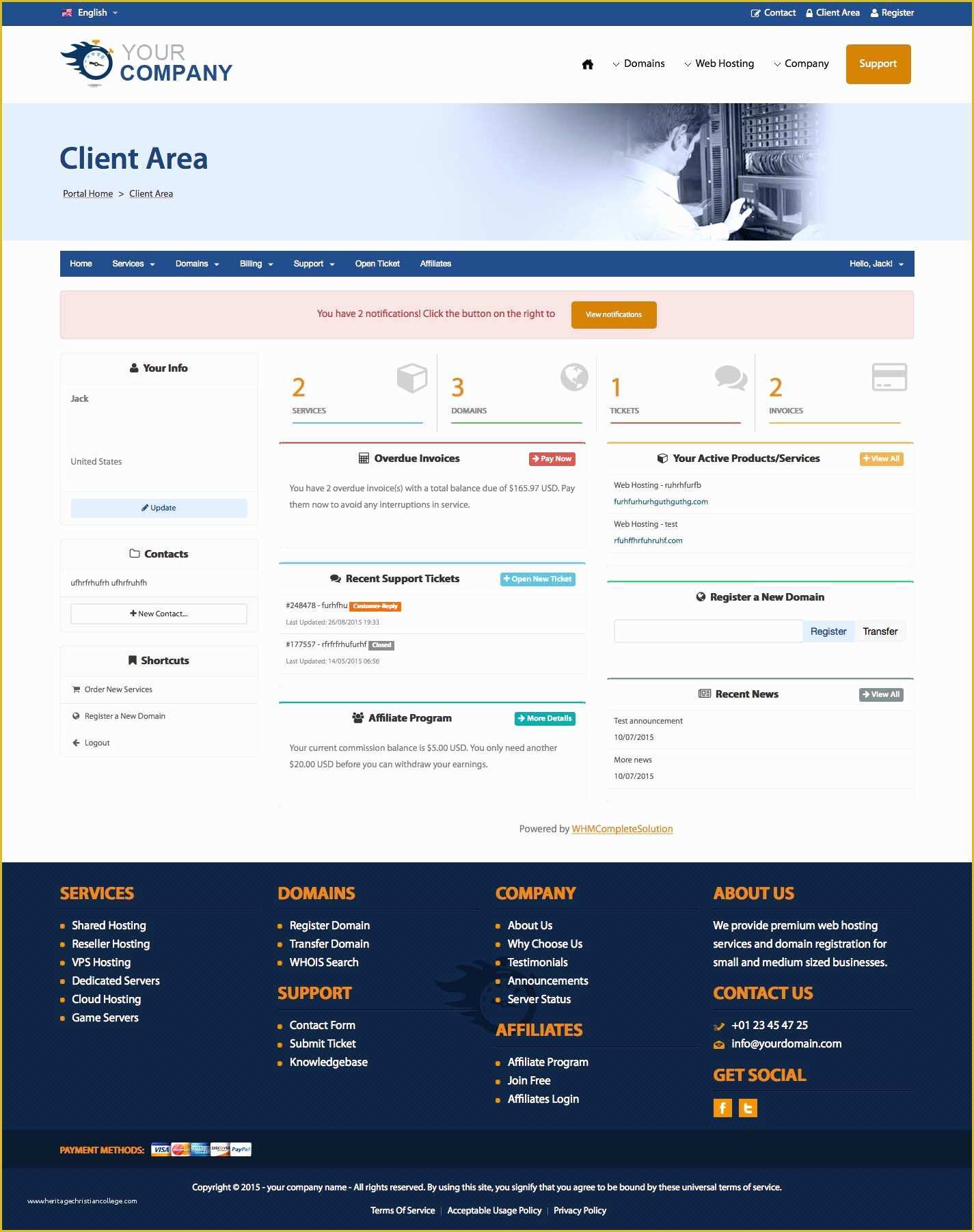 Whmcs Client area Templates Free Of HTML5 Css3 Responsive Template A Highly Professional