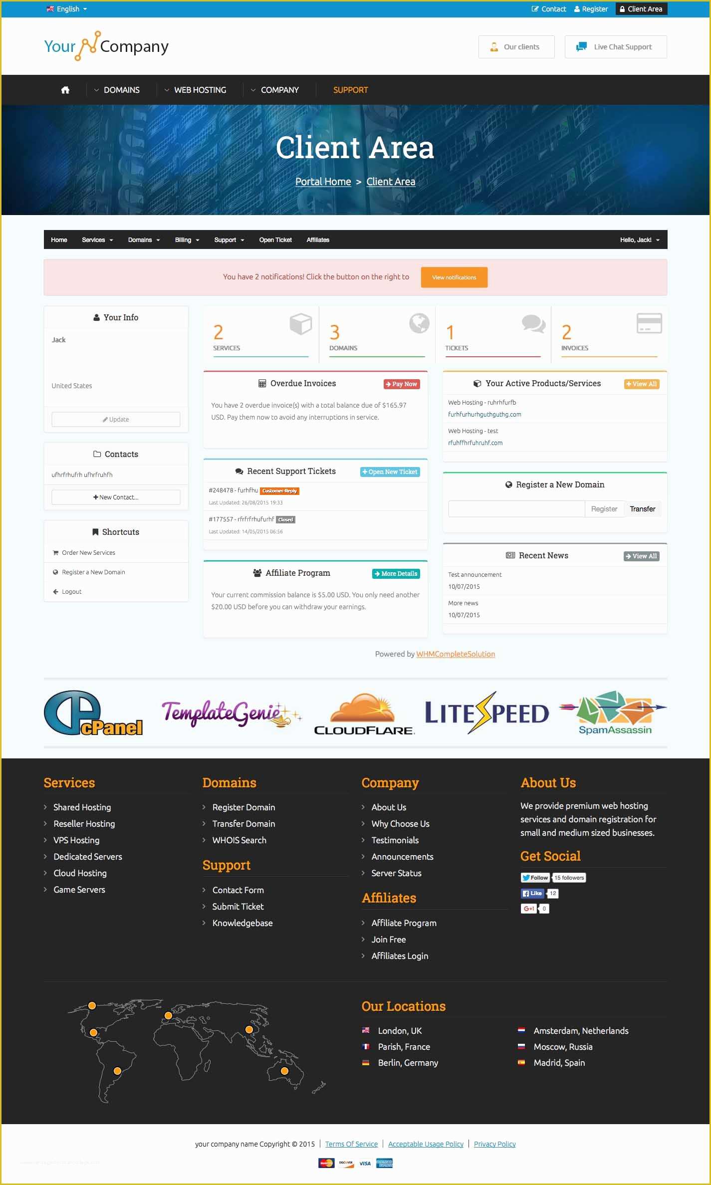 Whmcs Client area Templates Free Of HTML5 Css3 Responsive Template A Highly Professional