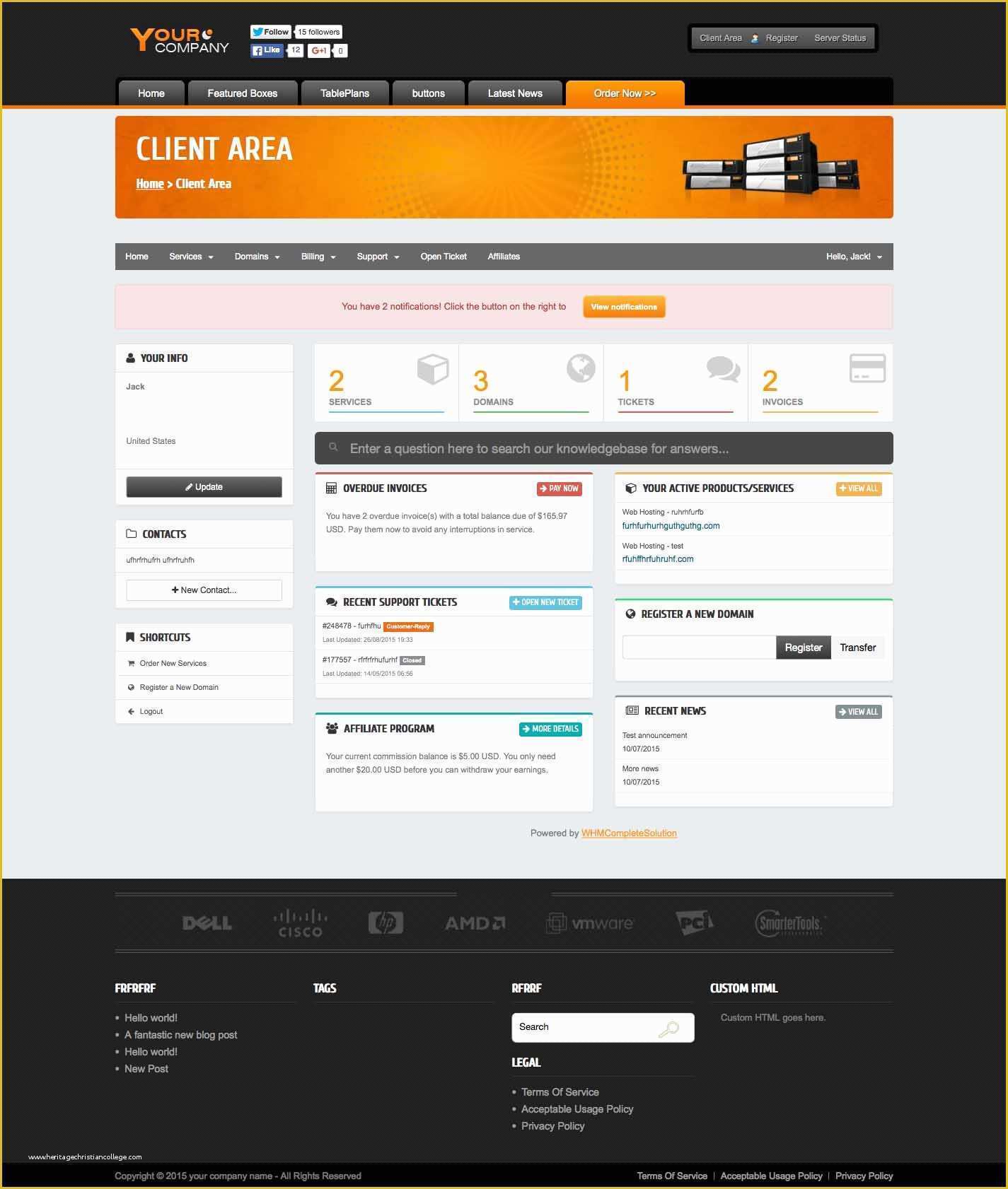 Whmcs Client area Templates Free Of Premium Wordpress theme Built for Web Hosting Provider