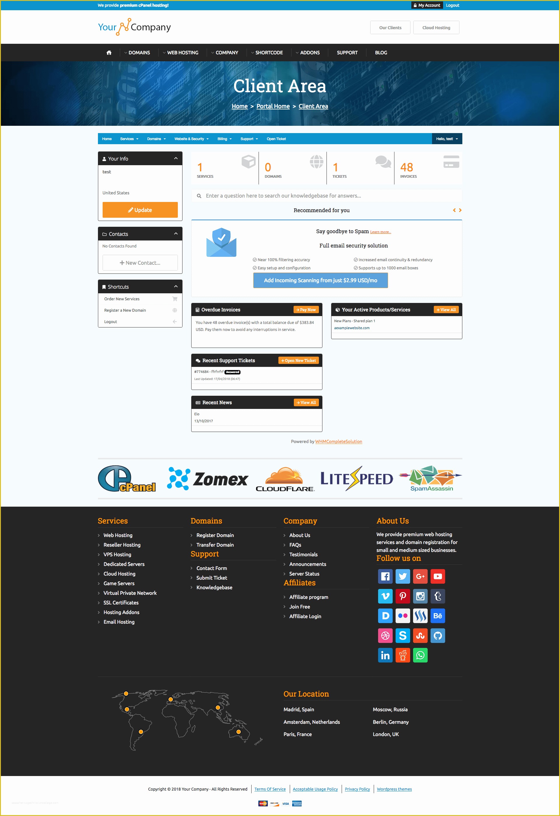 Whmcs Client area Templates Free Of Wordpress theme for Whmcs V7 7 Prosper is A Premium