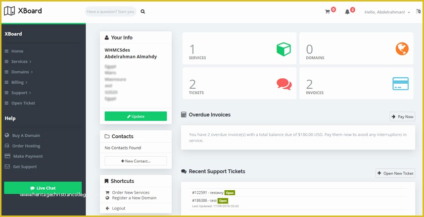 Whmcs Client area Templates Free Of Xboard Whmcs Clientarea Template Whmcs Marketplace