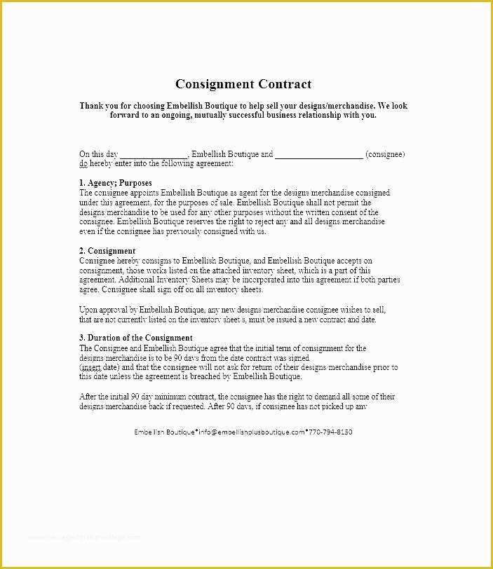 Wholesale Terms and Conditions Template Free Of Consignment Sales Contract Template