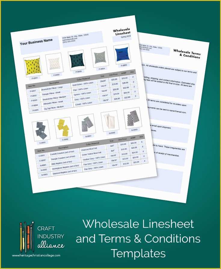 Wholesale Terms and Conditions Template Free Of wholesale Linesheet and Terms &amp; Conditions Templates