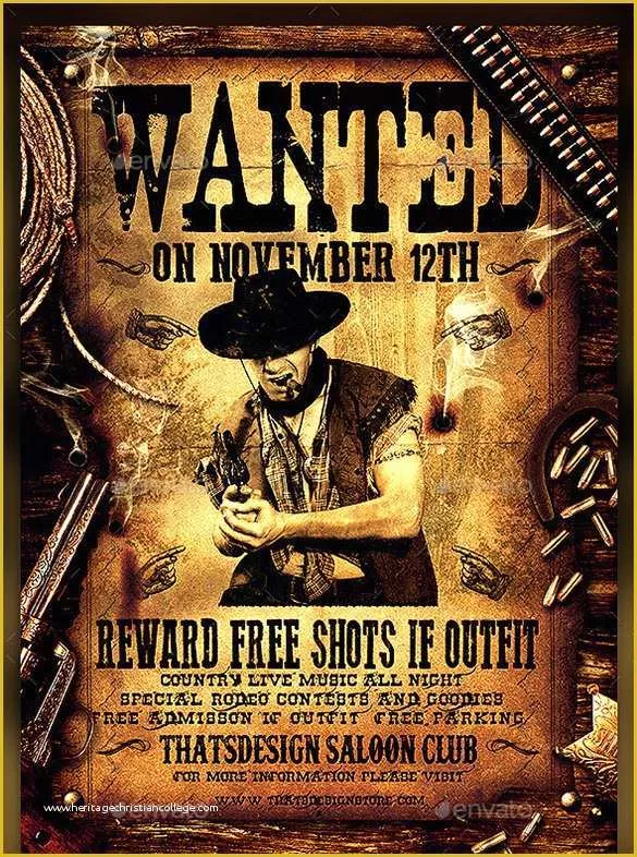 Wild West Wanted Poster Template Free Of 13 Western Wanted Poster Free Printable Word Pdf Psd
