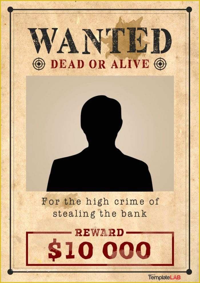 47 Wild West Wanted Poster Template Free