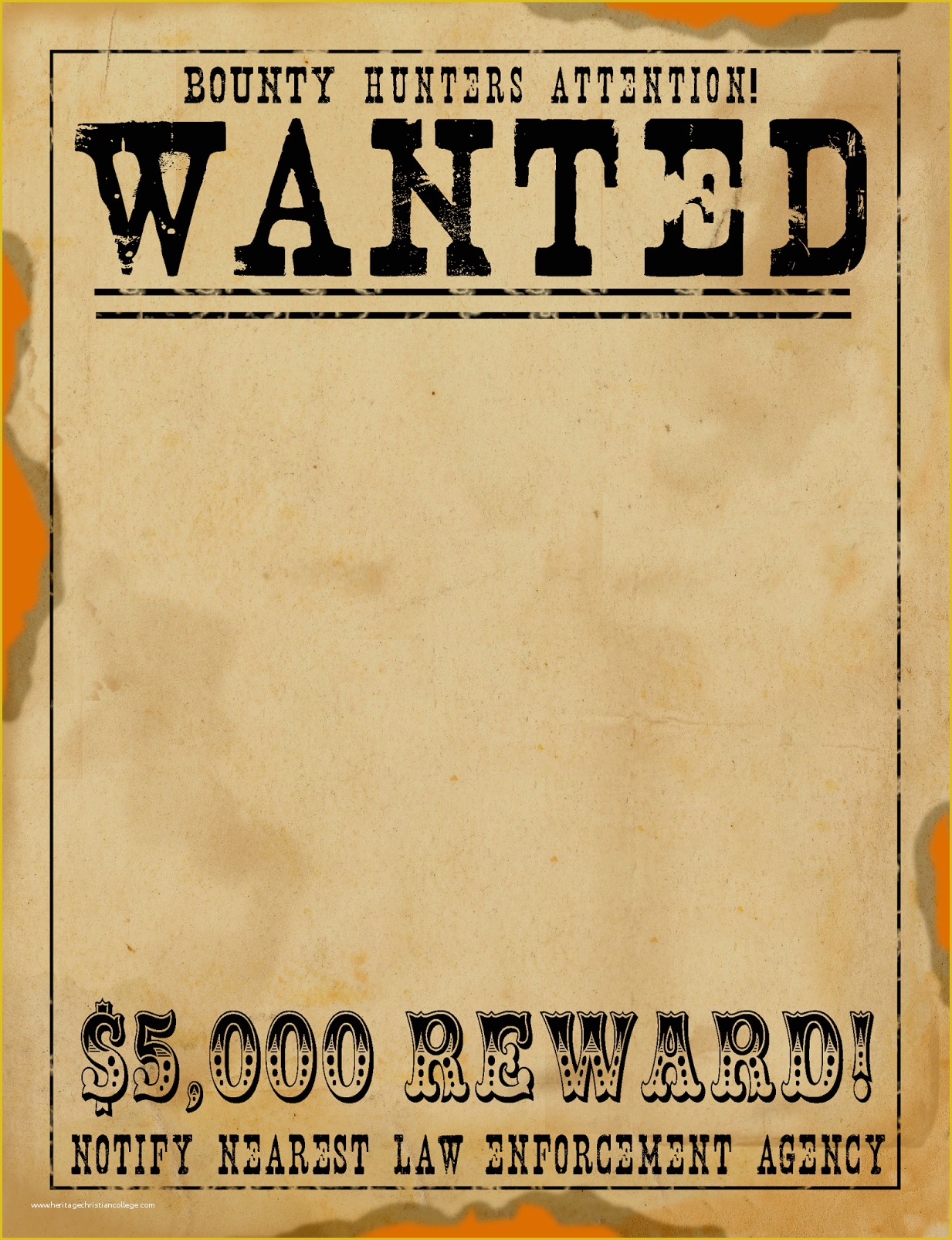 Wild West Wanted Poster Template Free Of 7 Wanted Poster Template Pdf