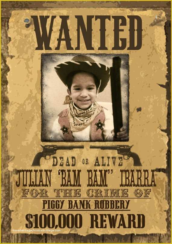 Wild West Wanted Poster Template Free Of Items Similar to Wild West "wanted Poster" Printable On Etsy