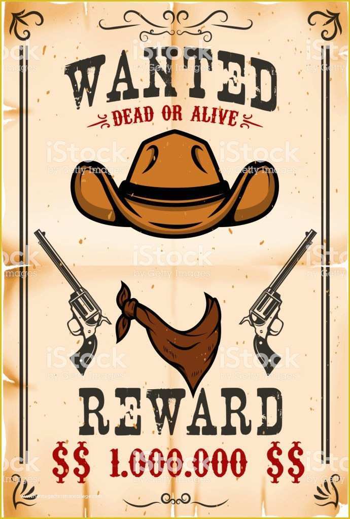 Wild West Wanted Poster Template Free Of Vintage Wanted Poster Template with Old Paper Texture