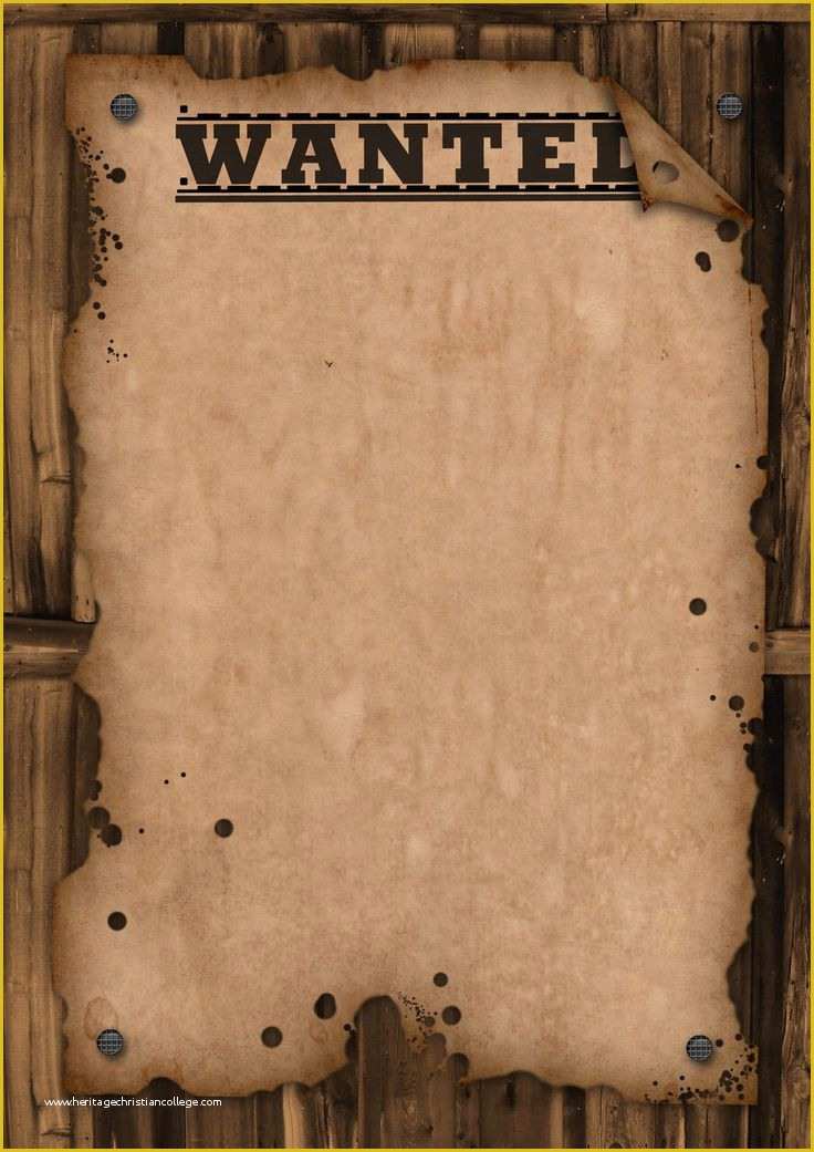 Wild West Wanted Poster Template Free Of Wanted Poster Template