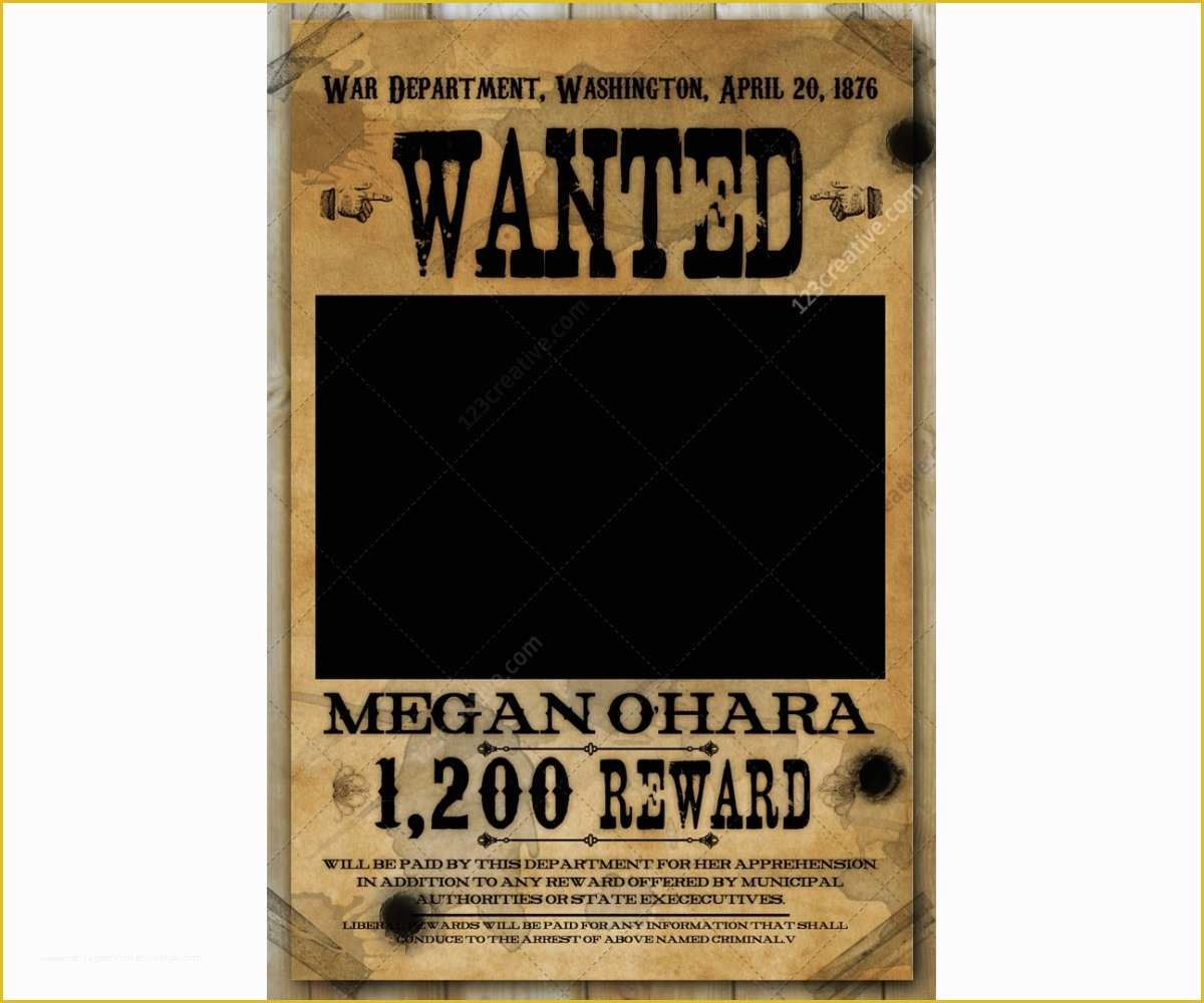 Wild West Wanted Poster Template Free Of Wanted Poster Template Woman Wanted Poster Wild