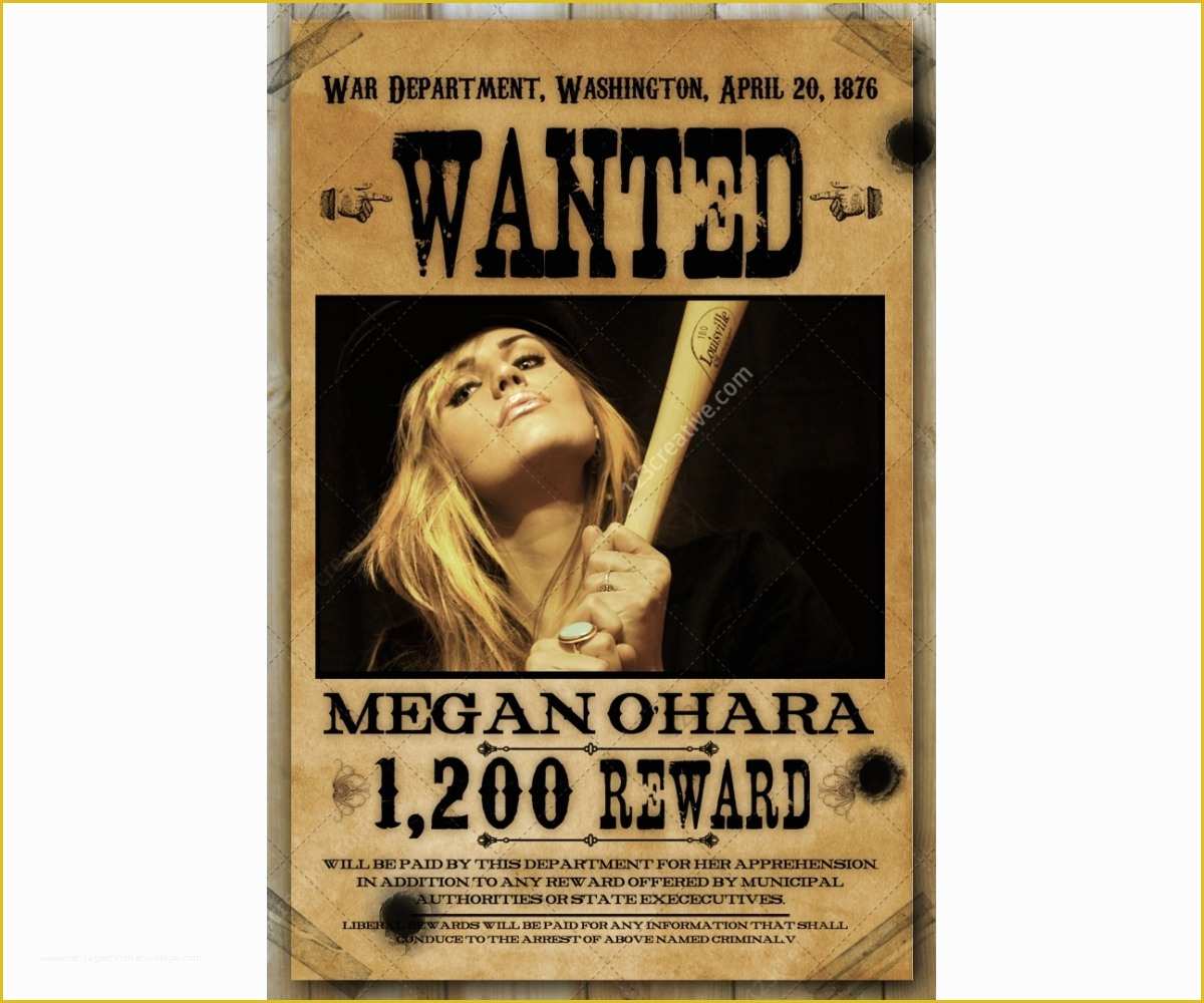 Wild West Wanted Poster Template Free Of Wanted Poster Template Woman Wanted Poster Wild