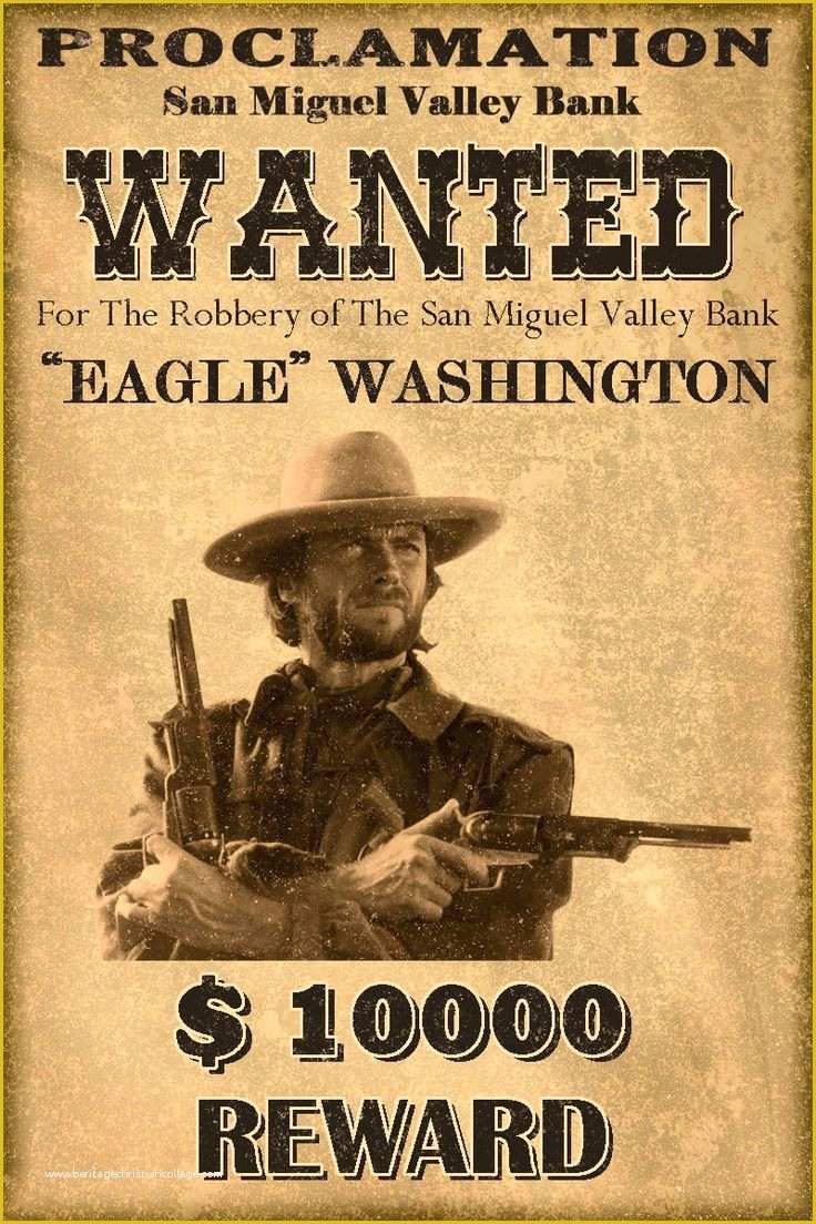 Wild West Wanted Poster Template Free Of Western Wanted Postersclassic Western Wanted Poster by Mt