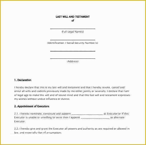 Will Template Uk Free Download Of Last Will and Testament Template form Massachusetts T