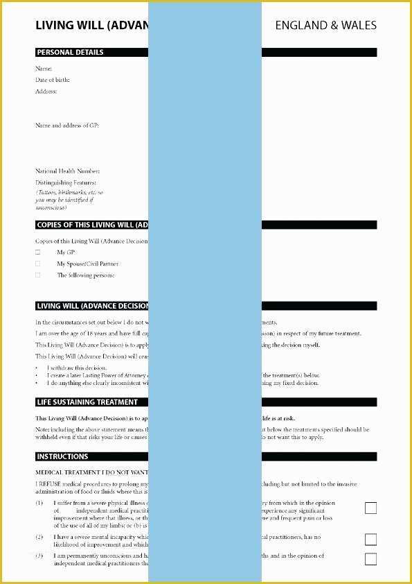 Will Template Uk Free Download Of Medical Power attorney form Download Free Printable