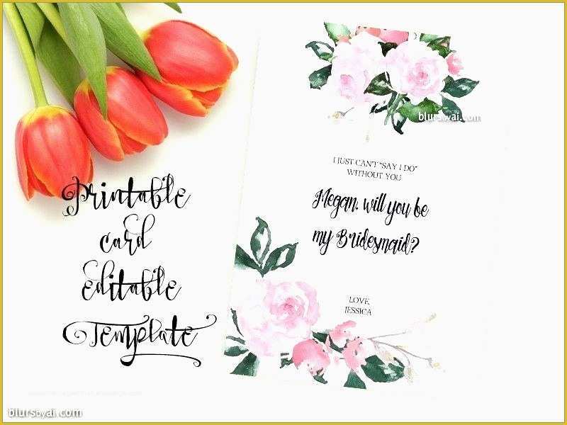 Will You Be My Godmother Free Template Of Be My Bridesmaid Printable Cards