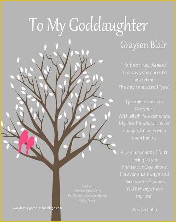 Will You Be My Godmother Free Template Of Goddaughter T Gift for Goddaughter Personalized