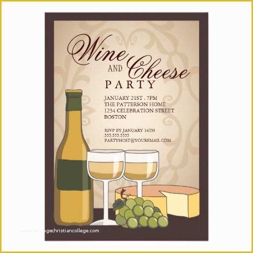 Wine and Cheese Party Invitation Template Free Of Tuscan Wine &amp; Cheese Tasting Party Invitation 5&quot; X 7