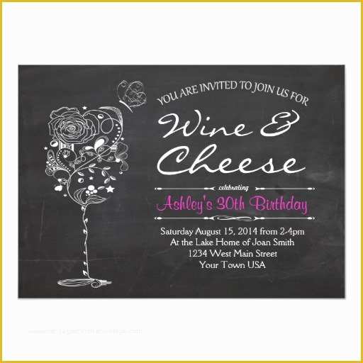 Wine and Cheese Party Invitation Template Free Of Wine &amp; Cheese Birthday Invitation