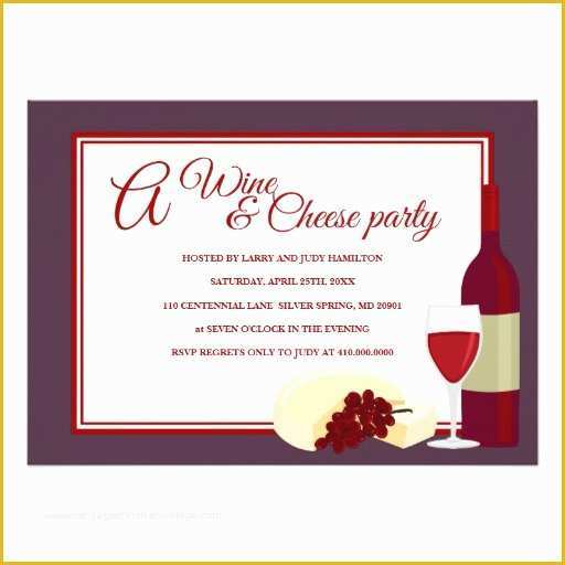 Wine and Cheese Party Invitation Template Free Of Wine & Cheese Party Invitations 5" X 7" Invitation Card