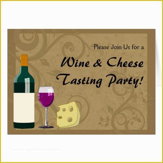 Wine and Cheese Party Invitation Template Free Of Wine &amp; Cheese Tasting Party Invitation Cards